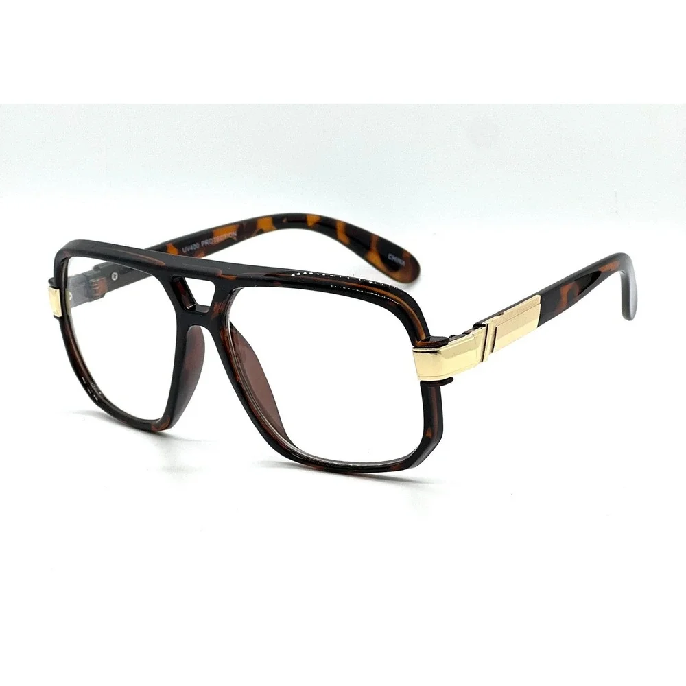 Unisex Clear Lens Glasses Oversized Fashion Square Frame Eyeglasses Trendy Style